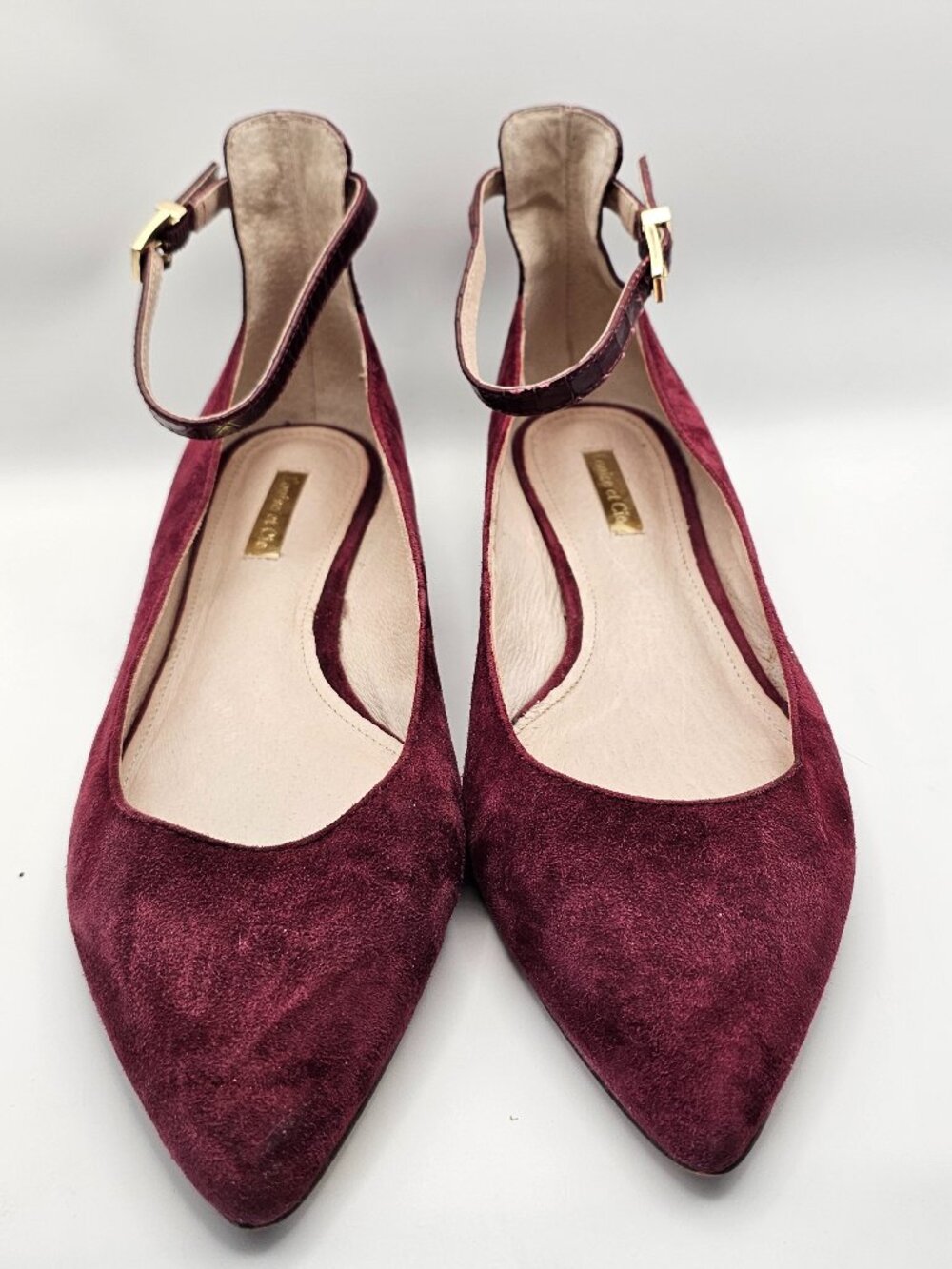 Louise et Cie Lo‑Berry Burgundy Suede Pointed‑Toe Flats – Approx. Size 8 - Picture 2 of 9